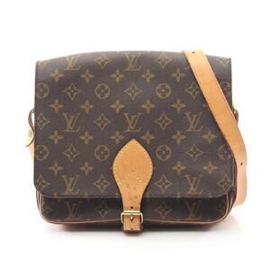 Louis Vuitton Cartesiere shoulder bag canvas leather Monogram Brown